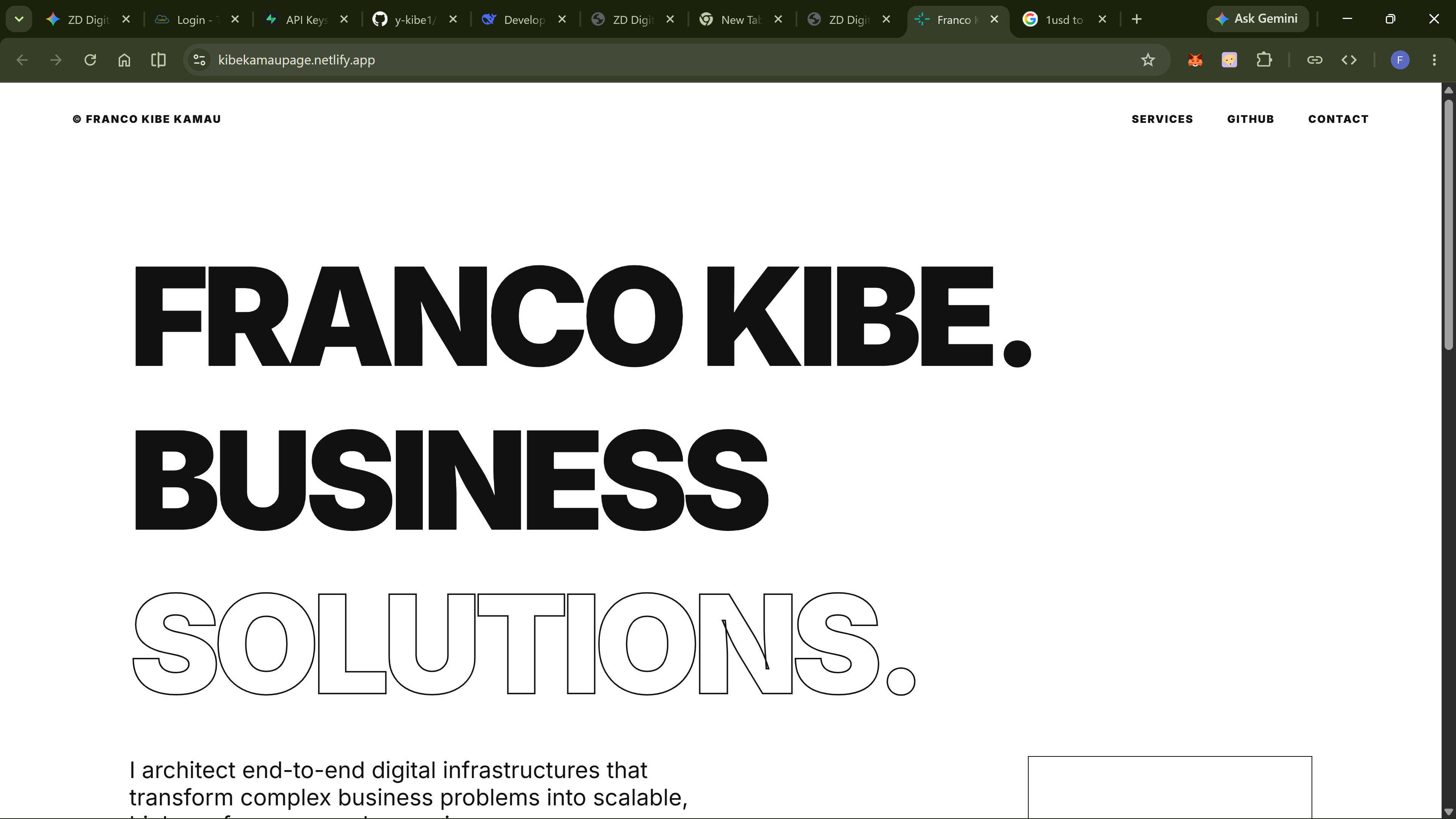 Kibe Kamau Portfolio